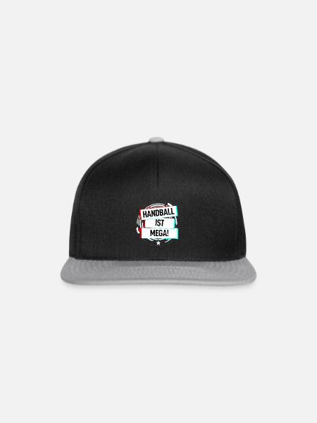 Handball Ist Mega! - Snapback Cap - Schwarz/Grau