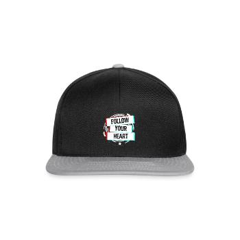 Follow your Heart - Snapback Cap - black/grey - Front