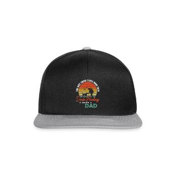 I love more Duck Hunting being a Dad Entenjagd - Snapback Cap - Schwarz/Grau - Vorne