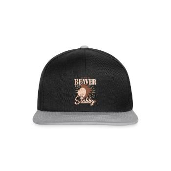 Comme un castor mais un porc-épic stabby - Casquette snapback - noir/gris - Devant
