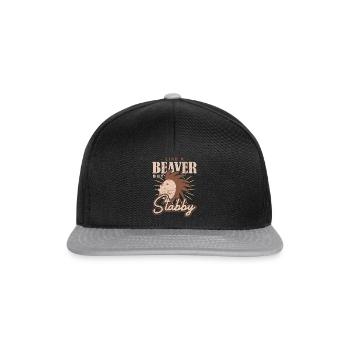 Comme un castor mais un porc-épic stabby - Casquette snapback - noir/gris - Devant