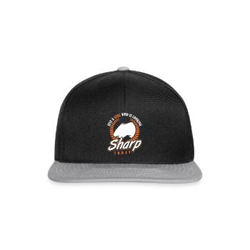 Just a Girl who Looking Sharp Today Stachelschwein - Snapback Cap - Schwarz/Grau - Vorne