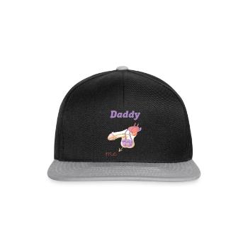 Daddy and Me - Casquette snapback - noir/gris - Devant