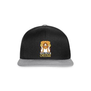 Amateurs de fromage Gouda - Casquette snapback - noir/gris - Devant