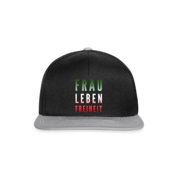 Frau Leben Freiheit Iran - Snapback Cap - Schwarz/Grau - Vorne