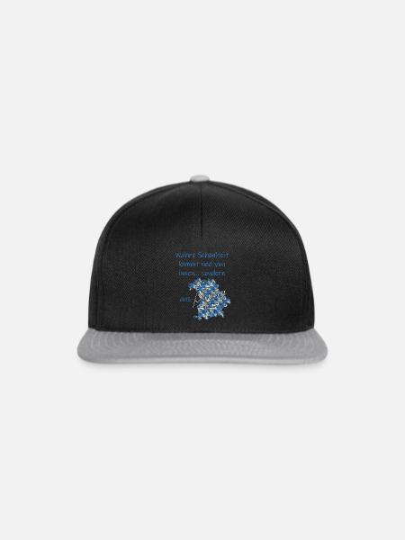 Wahre Schönheit Bayern Spruch lustig - Snapback Cap - Schwarz/Grau
