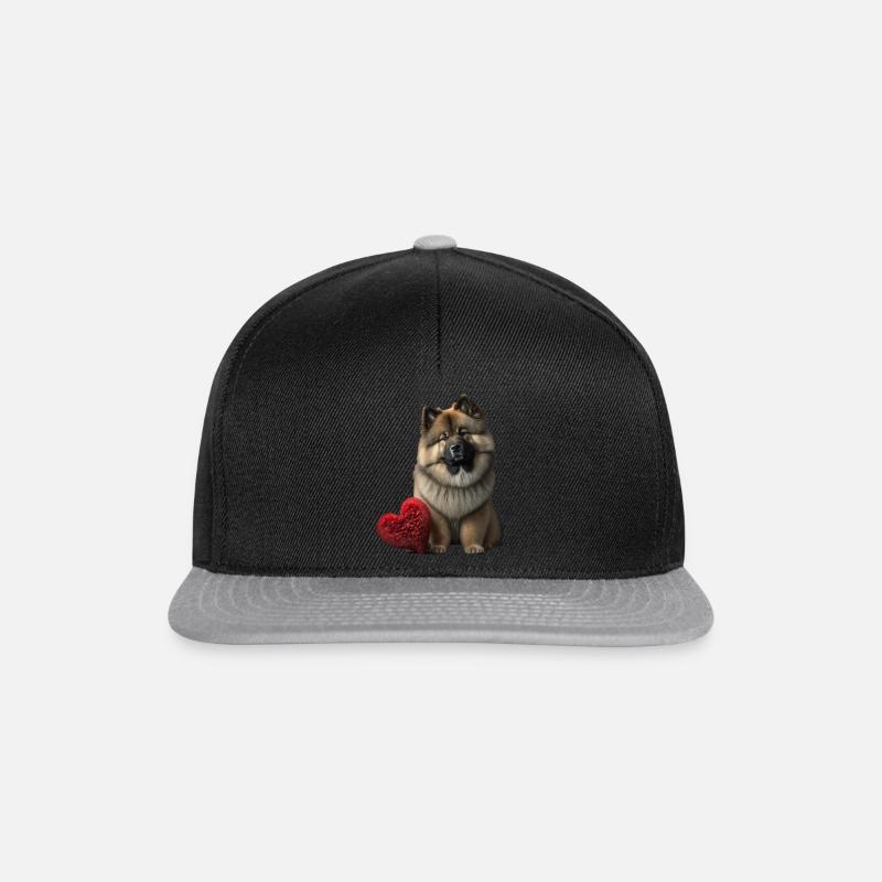 Eurasier San Valentino - Snapback Cap - nero/grigio