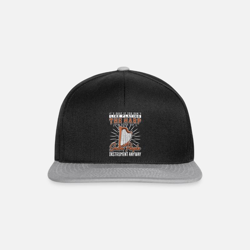 Harpe jouant son genre de peuple intelligent Harfe - Casquette snapback - noir/gris