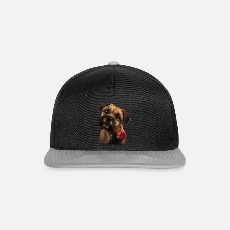 Border Terrier Valentine's Day - Snapback Cap - black/grey