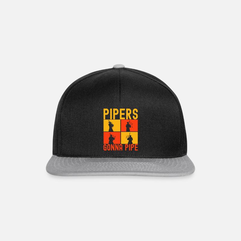 Dudelsack Dudelsackspieler - Snapback Cap - Schwarz/Grau