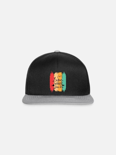 Love what you do - Snapback Cap - Schwarz/Grau