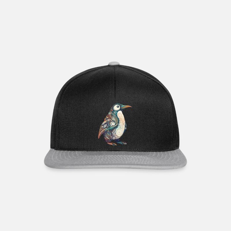 Arctic Harmony - Pinguindala Design - Snapback Cap - black/grey