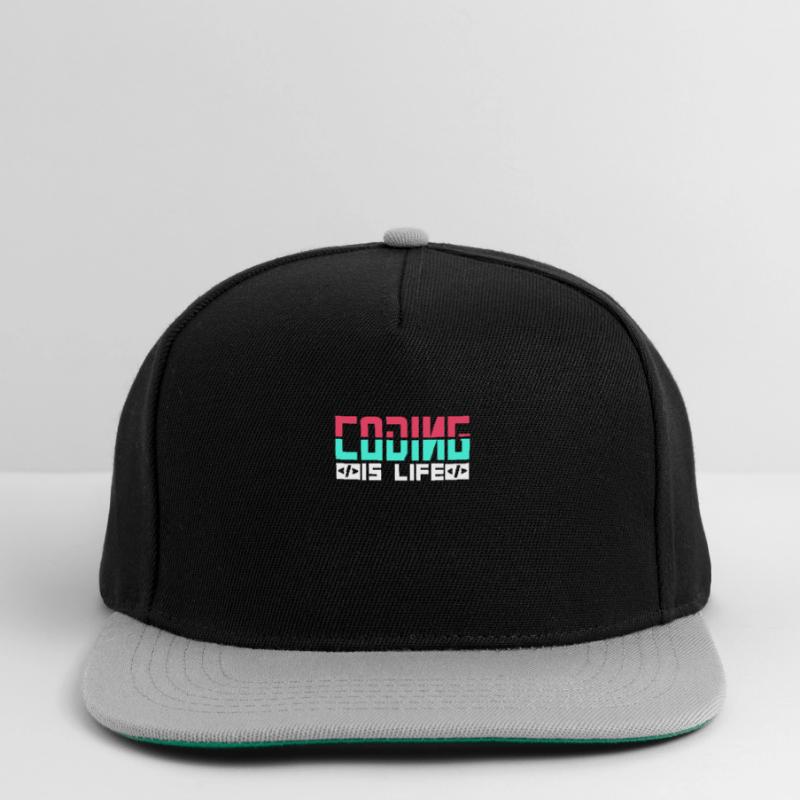 Coding Ist Leben Programmierer Coder Code Snapback Cap