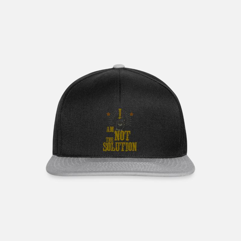 I am not the Solution! - Snapback Cap - Schwarz/Grau