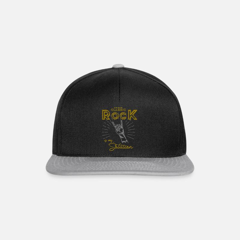 Clasic Rock is my Solution! - Snapback Cap - Schwarz/Grau