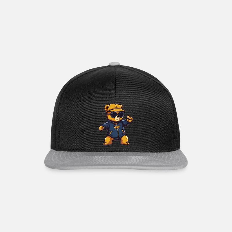 Dancing teddy bear - Snapback Cap - black/grey