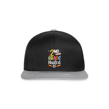 Zweite Klasse Volltreffer Zweitklässler Lehrer - Snapback Cap - Schwarz/Grau - Vorne
