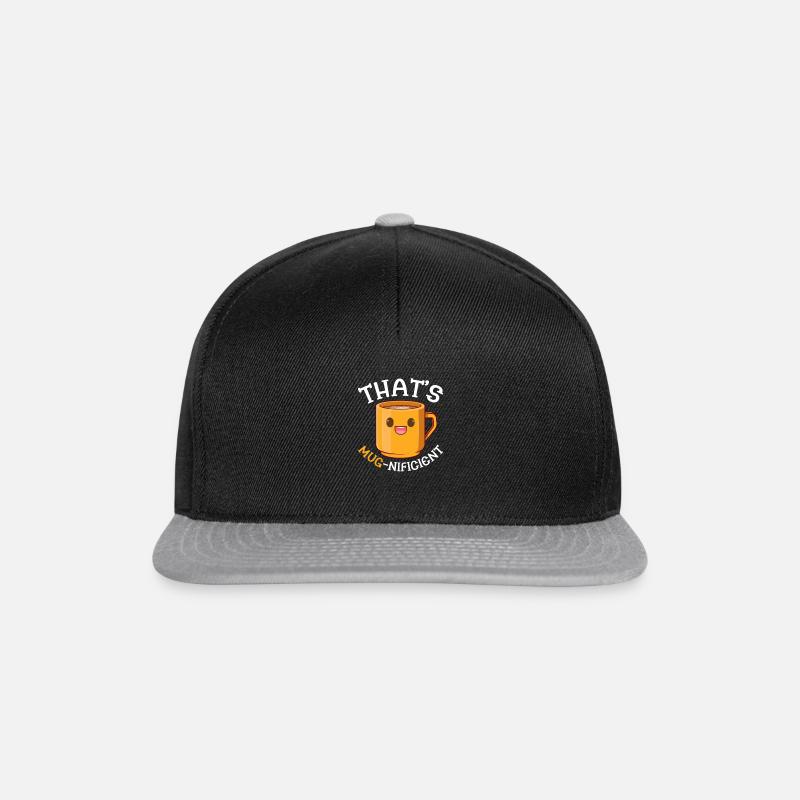 Kaffee Koffein Espresso Barista Geschenk - Snapback Cap - Schwarz/Grau