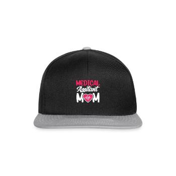 Medizinische Assistentin Mutter Medizinischer - Snapback Cap - Schwarz/Grau - Vorne