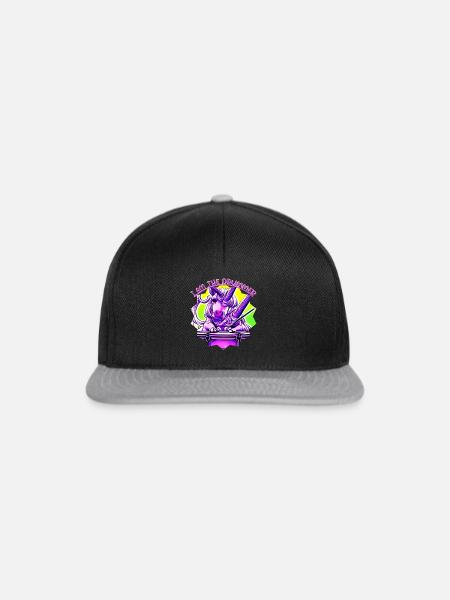 I am the drummer - Unicorn - Snapback Cap - Schwarz/Grau