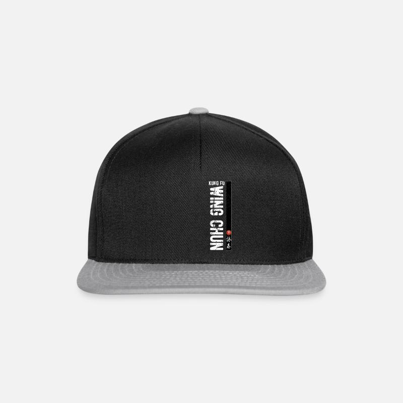 Kung Fu Wing Chun Kanji Chinesische Kampfkunst - Snapback Cap - Schwarz/Grau
