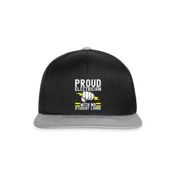 Electrician Electronics Technician - Snapback Cap - black/grey - Front