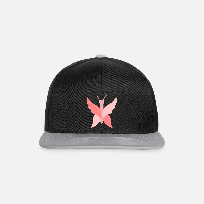 Schmetterling - Snapback Cap - Schwarz/Grau