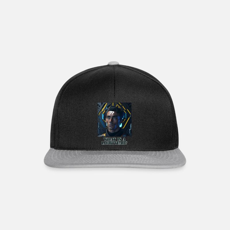 Was ist ein Lichtjahr? - Snapback Cap - Schwarz/Grau