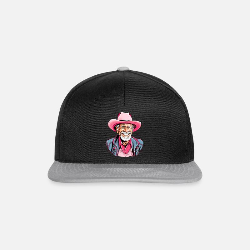 Mit diesem Hut hat er gut lachen - Snapback Cap - Schwarz/Grau