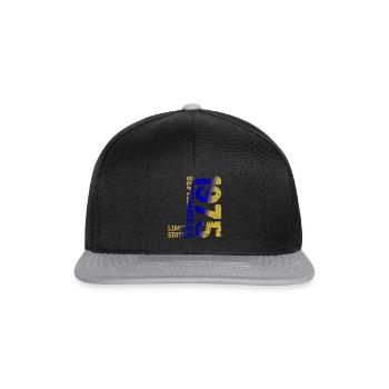 1975 September Limited Edition 48. Geburtstag Deko - Snapback Cap - Schwarz/Grau - Vorne