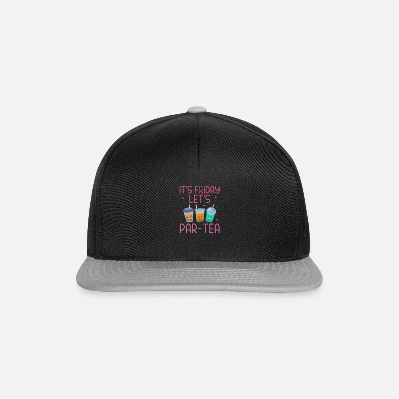 Bubble Tea Boba Tea Kawaii Gift - Snapback Cap - black/grey