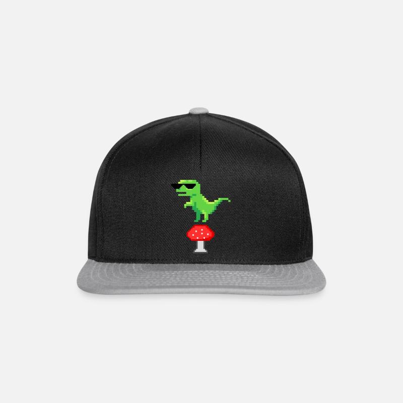 Cooler kleiner Dino - Snapback Cap - Schwarz/Grau