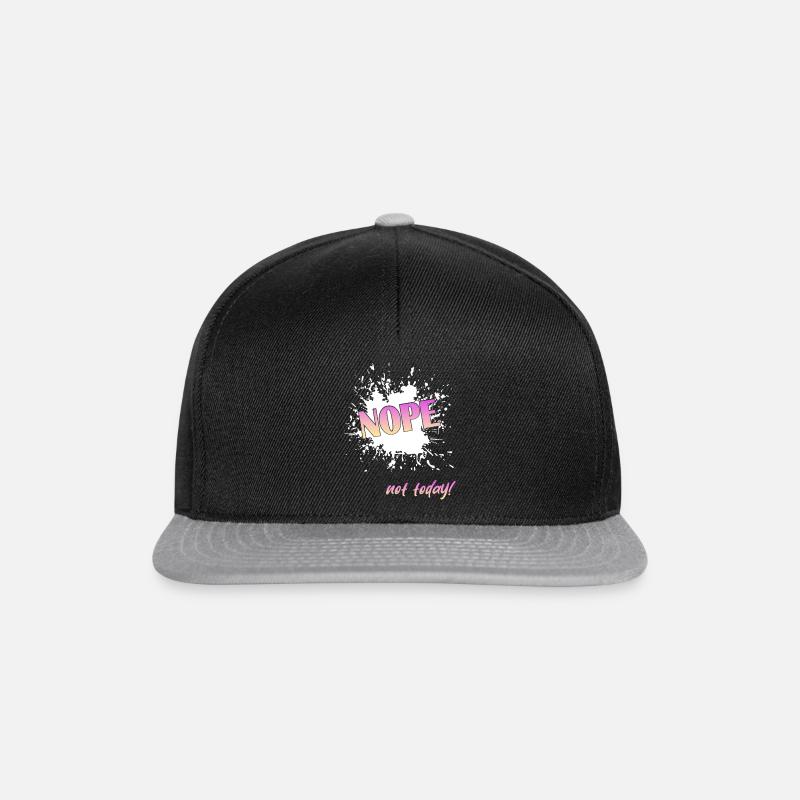 Nope not today - Snapback Cap - Schwarz/Grau