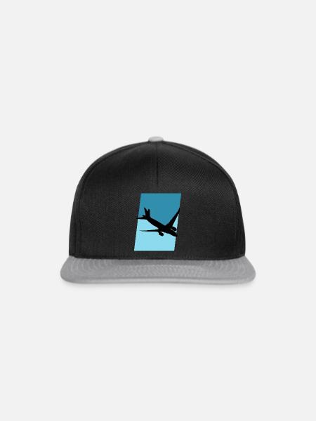 Aerospace Luftfahrt Fliegen - Snapback Cap - Schwarz/Grau