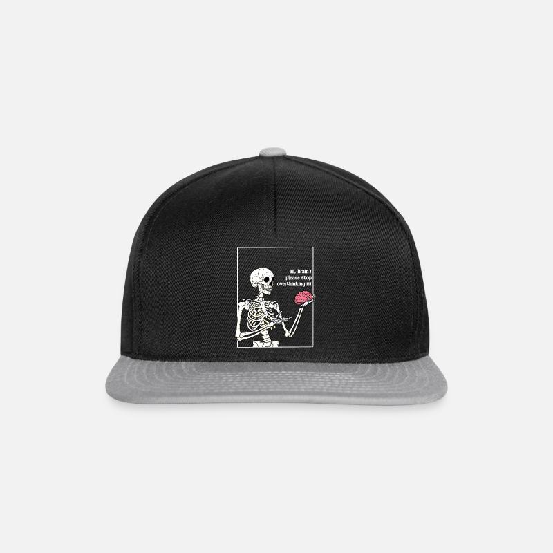 Stop Overthinking - Snapback Cap - black/grey