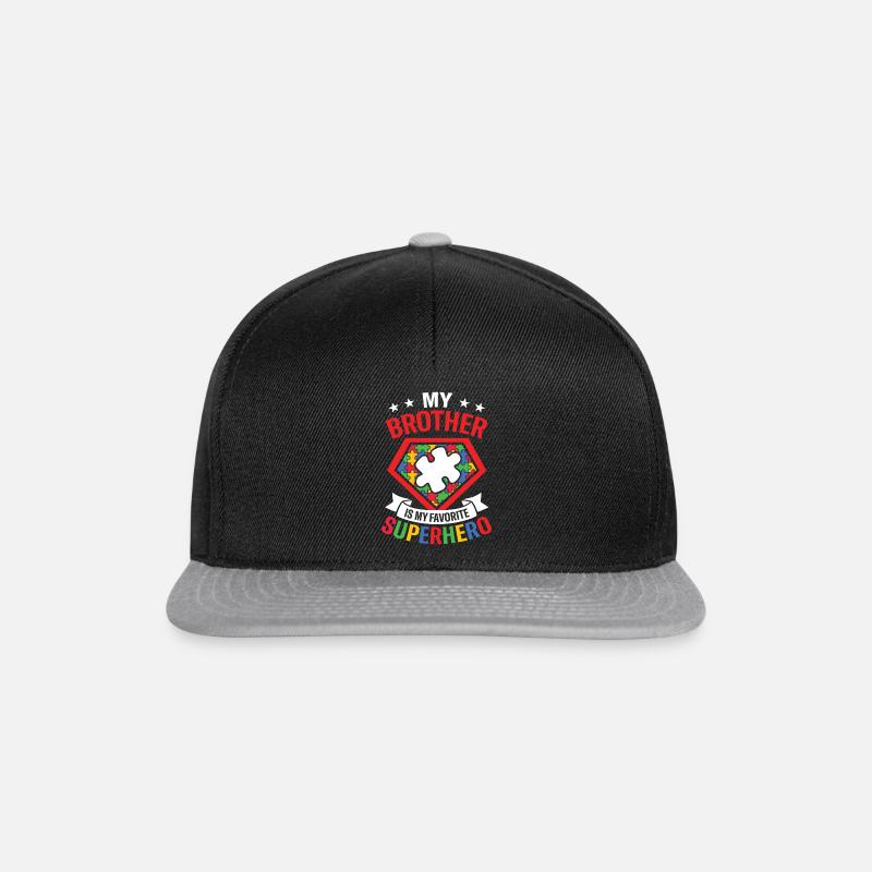 Autism Awareness Day Autistic Gift - Snapback Cap - black/grey