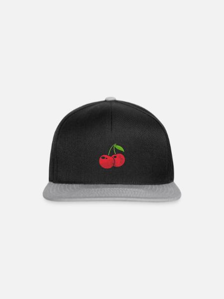 Kirsche - Snapback Cap - Schwarz/Grau