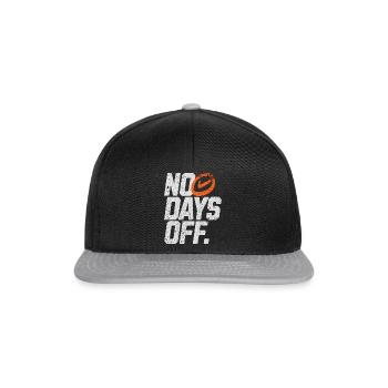 no days of motivation design - Snapback Cap - black/grey - Front