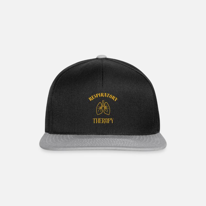 Atemtherapie Goldene Lungen - Snapback Cap - Schwarz/Grau