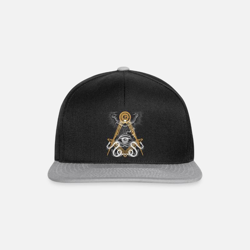 Masonic Eye Emblem - Snapback Cap - black/grey