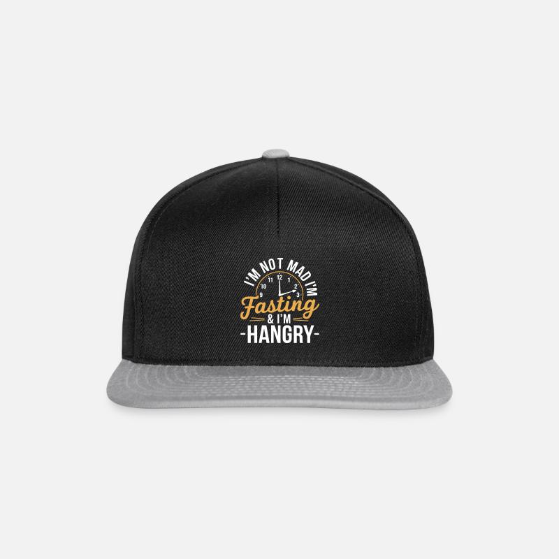 Intervallfasten Intermittierendes Fasten - Snapback Cap - Schwarz/Grau