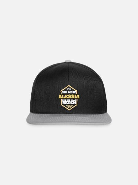 Alessia - Snapback Cap - Schwarz/Grau