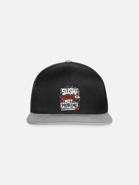 Sushi Rolls Not Problems - Snapback Cap - Schwarz/Grau