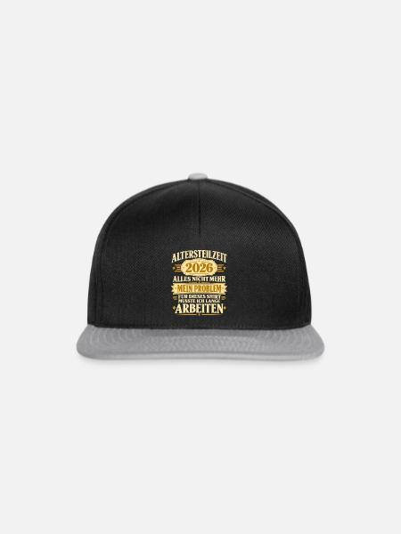 Altersteilzeit 2026 – Ruhestand Spruch Geschenk - Snapback Cap - Schwarz/Grau