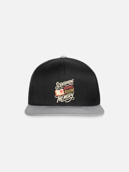 Scrapbooking Requires Selective Memory - Snapback Cap - Schwarz/Grau