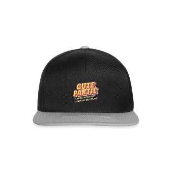 Gute Partie - Liebe vergeht Hektar besteht - Snapback Cap - Schwarz/Grau - Vorne