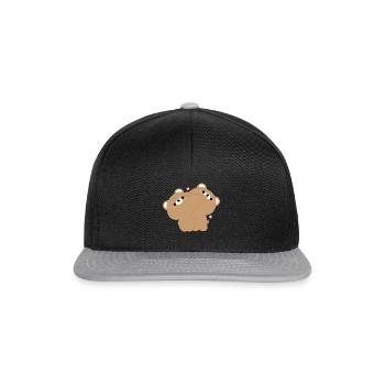 Couple d’ours brun - Casquette snapback - noir/gris - Devant