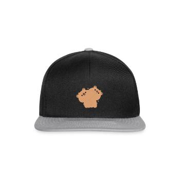 Wasserschweine-Paar - Snapback Cap - Schwarz/Grau - Vorne