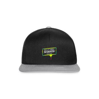 SORRY IF I LOOKED INTERESTED. I'M NOT. - Snapback Cap - Schwarz/Grau - Vorne