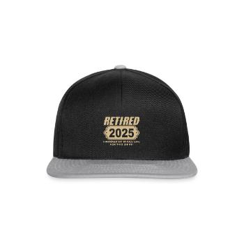 Retired 2025 - Finally Retired - Snapback Cap - black/grey - Front